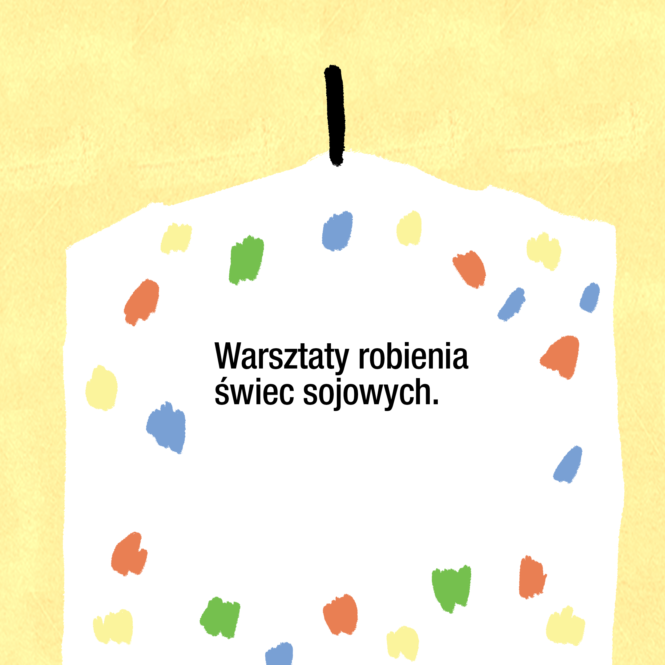 ilustracja przedstawiajaca kolorowa swiece