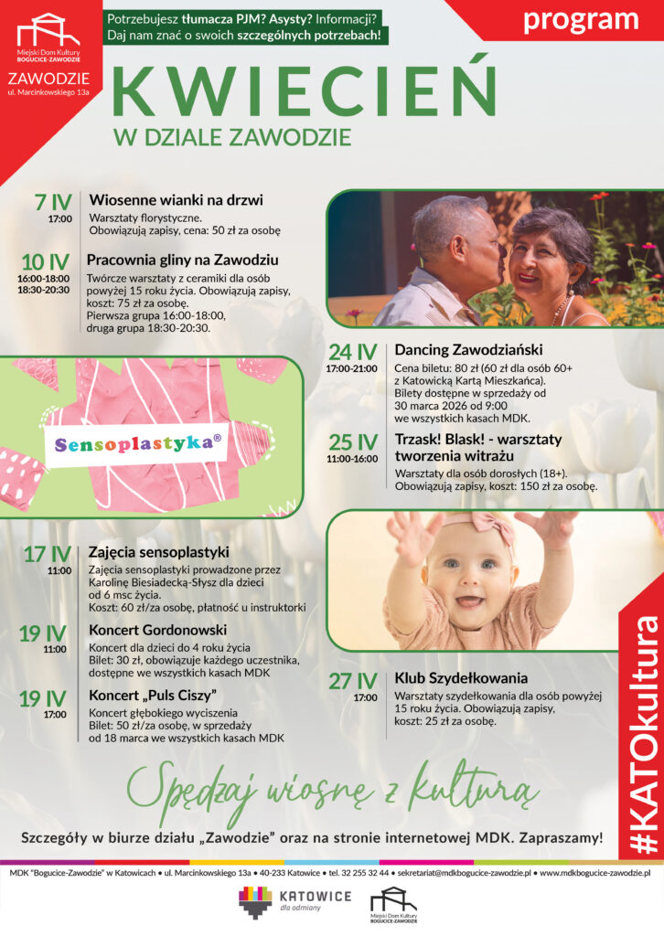 program wydarzen na miesiac kwiecien 